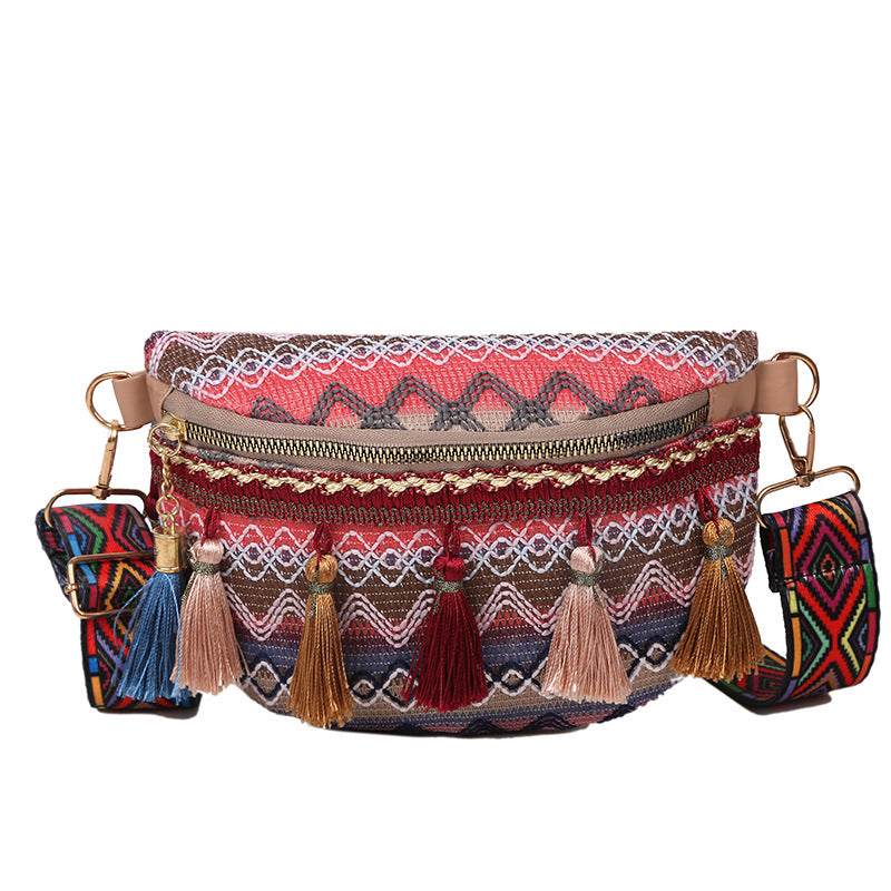 Vintage Colorful Handwoven Waist Bag
