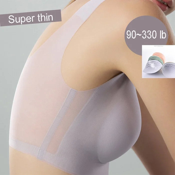 Women's Ultra-Thin Plus Size Ice Silk Comfort Bra