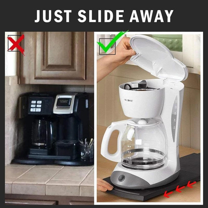 Kitchen Appliance Sliding Caddy Sliding Coffee Maker Tray Mat
