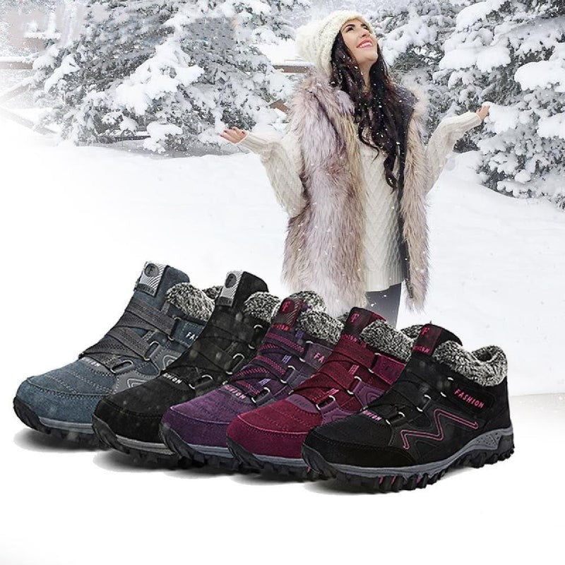 Couple Winter Warm Fur Lining Snow Shoes