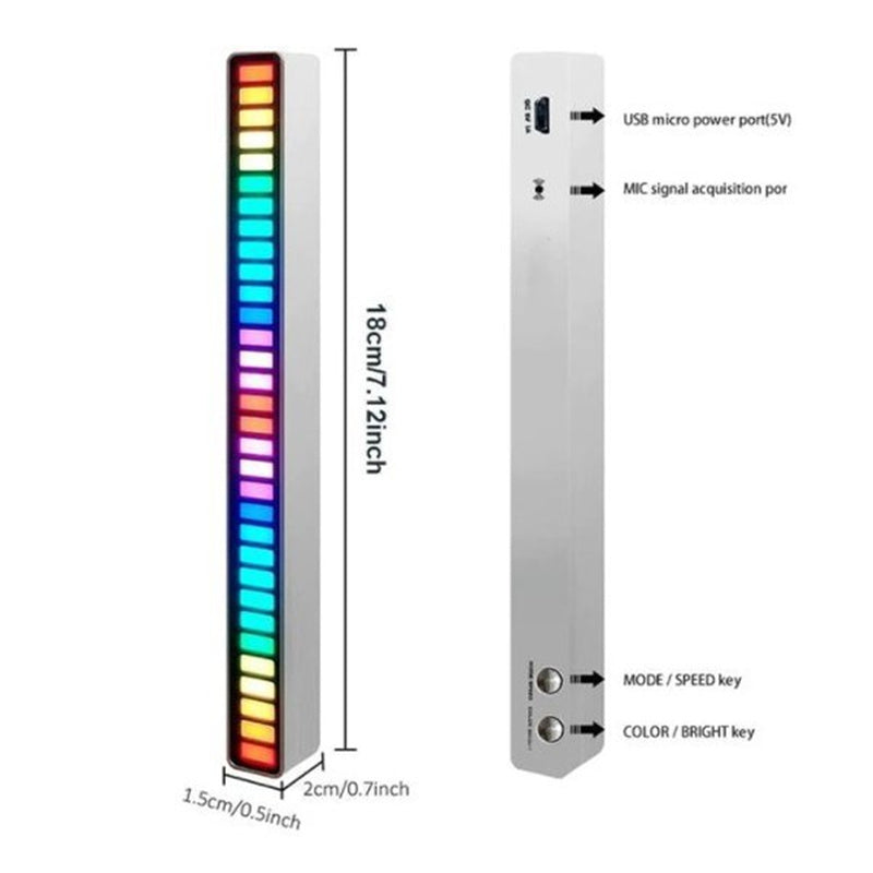 🎵Wireless Sound Activated RGB Light Bar