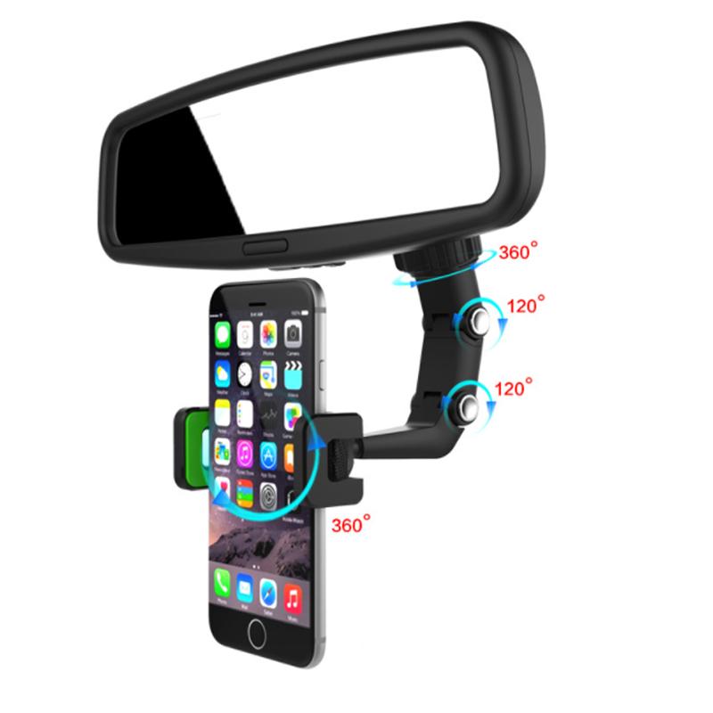Multifunctional Rearview Mirror Phone Holder