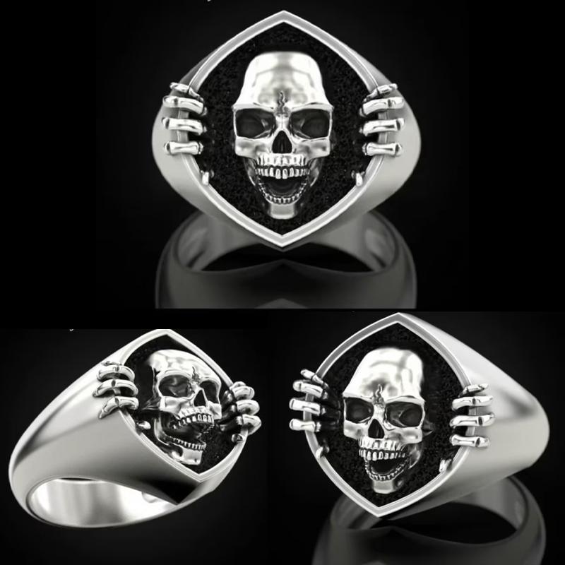 Neo-Gothic Style Skull Unisex Ring