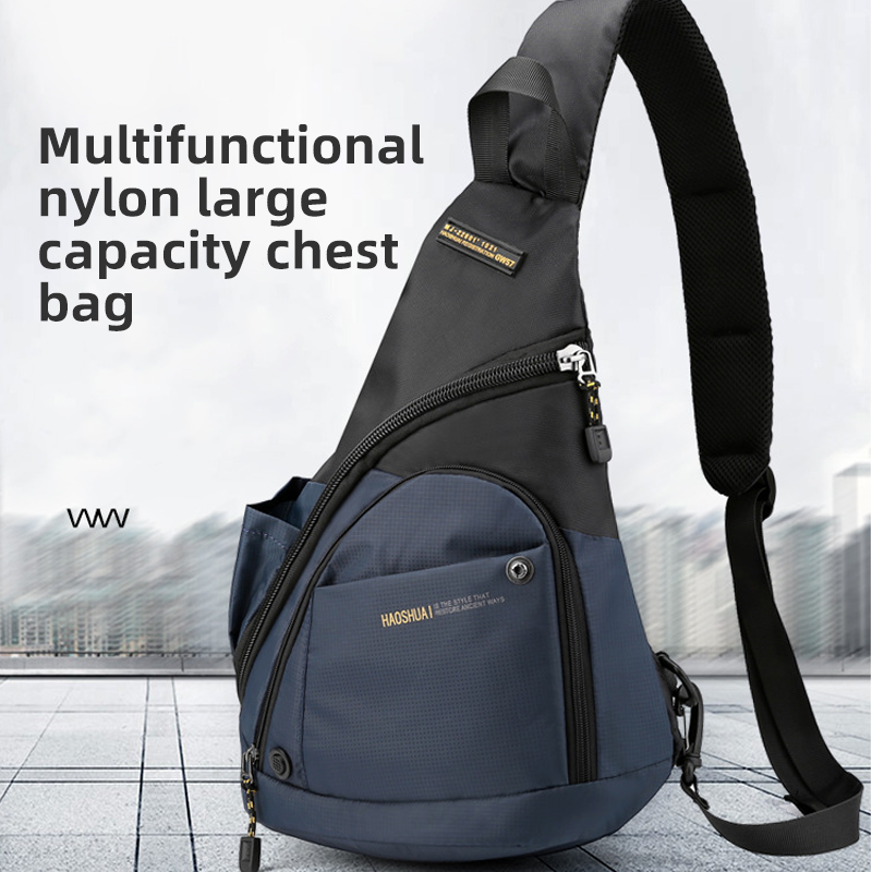 Multifunctional nylon large capacity chest bag