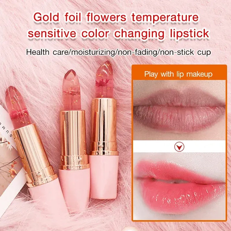 ✨Crystal Jelly Flower Color Changing Lipstick