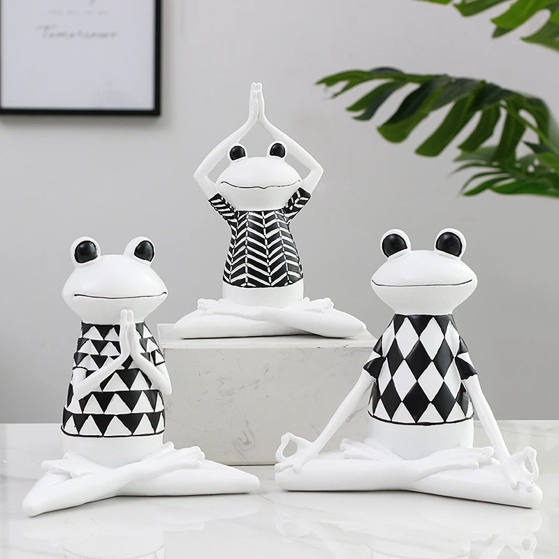 White Yoga/Meditation Frog Ornament