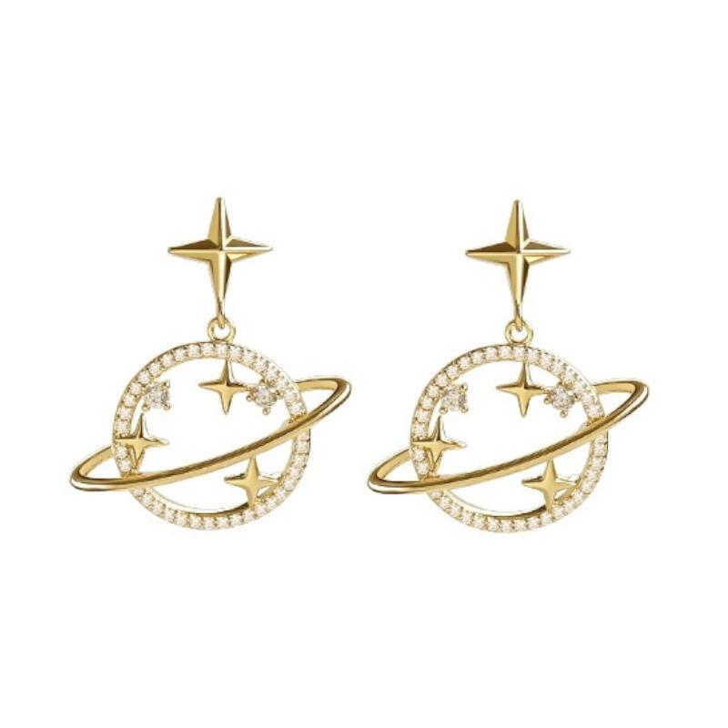 Saturn Gold Earrings