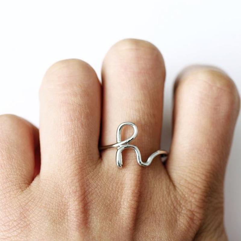 Simple A-Z Letter Ring