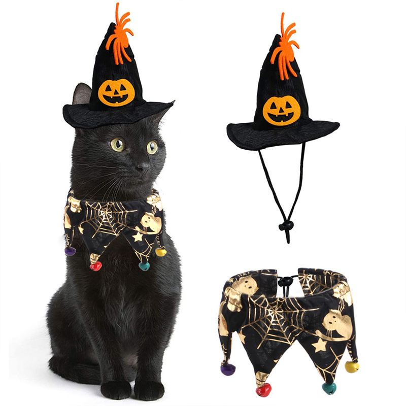 Halloween Cosplay Pet Hat and Scarf