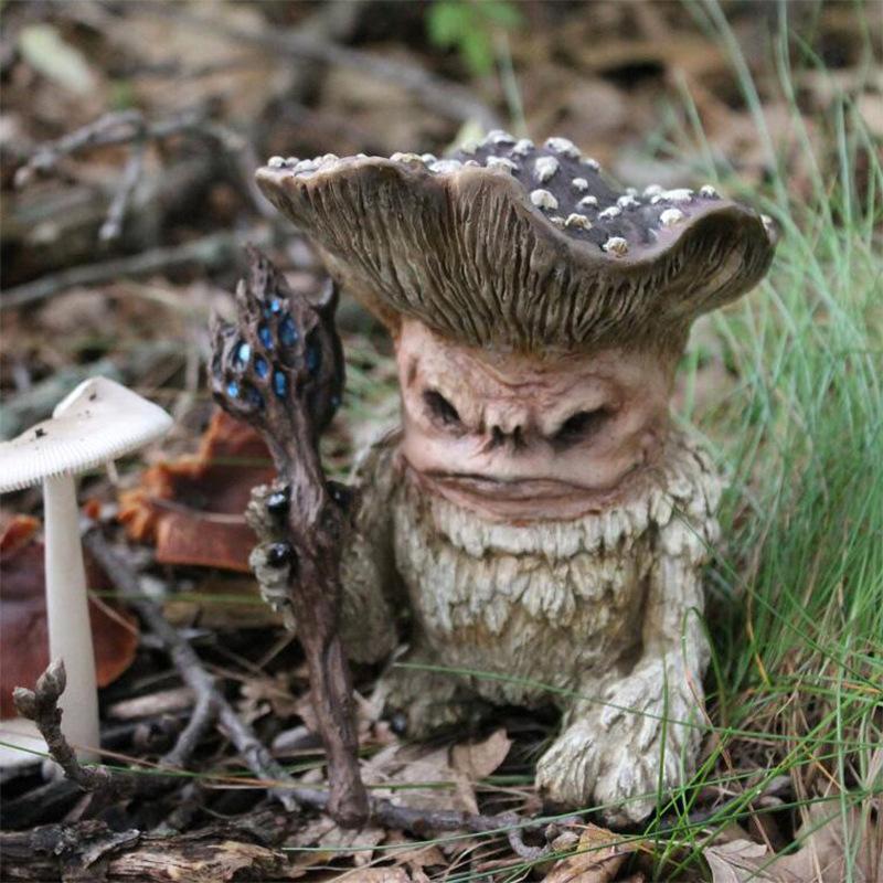 Resin Mushroom Wizard Ornaments