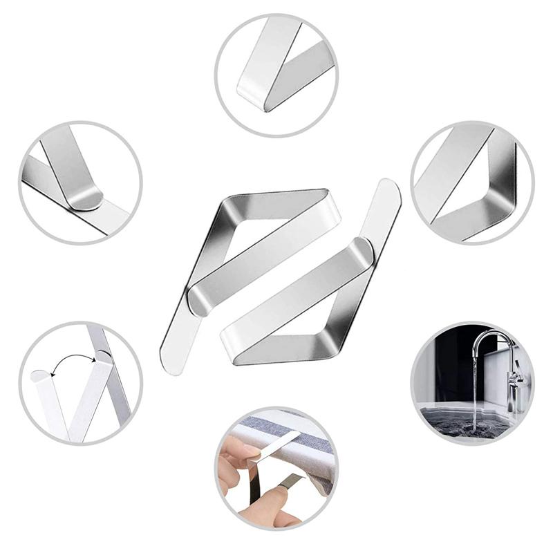 Stainless Steel Tablecloth Clips (4 PCs)