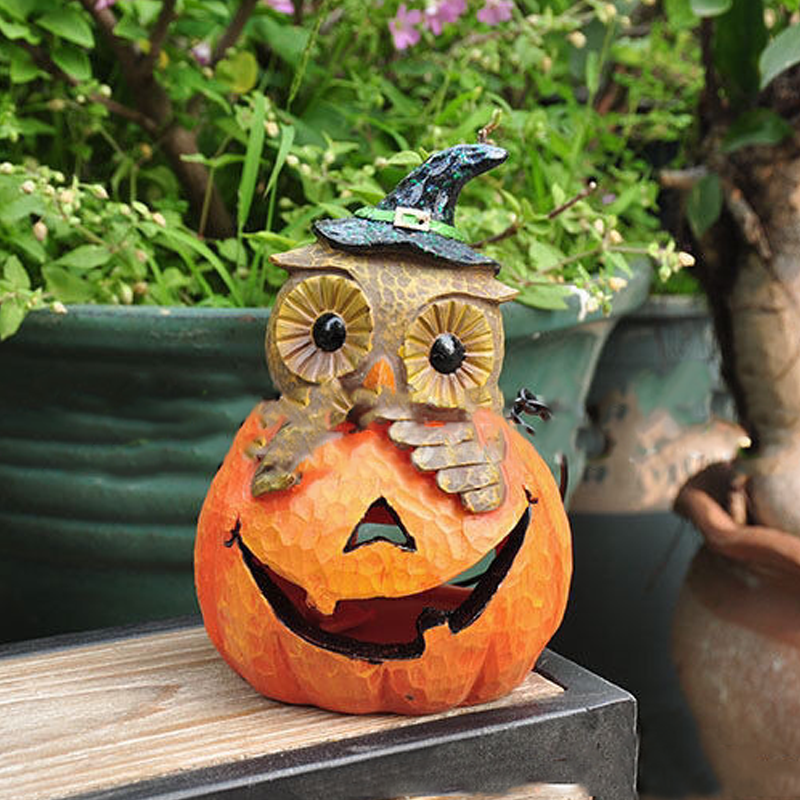 Pumpkin Head Owl Ornament