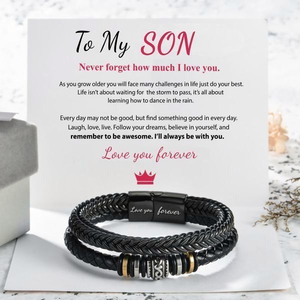 Double Row Bracelet For Son Grandson and Boyfriend
