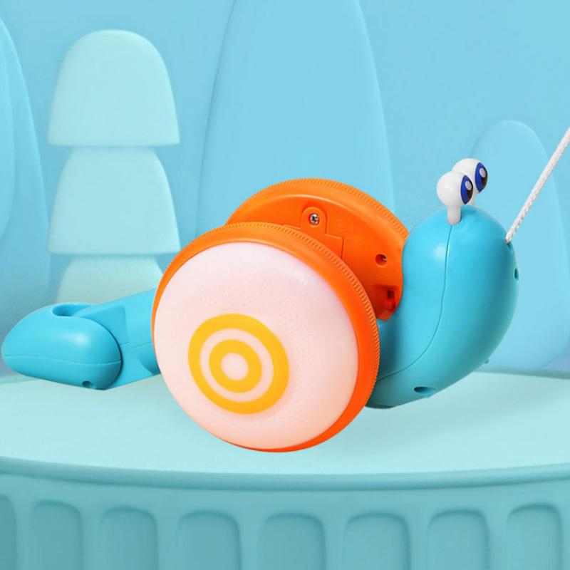 Cute Push Pull String Snail Toy For Toddler Kids Boys Girls