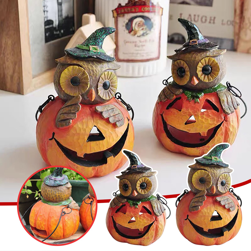 Pumpkin Head Owl Ornament