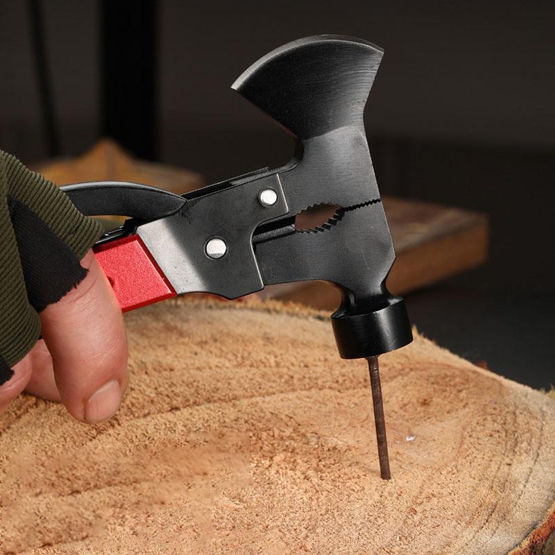Steel Hammer Axe Multitool for Camping